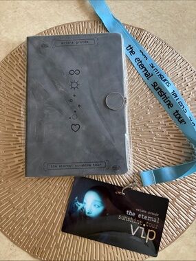 Ariana Grande Gray Tablet Folio Case with Blue Lanyard VIP Pass
